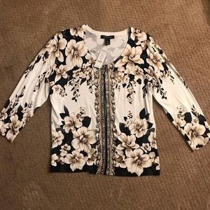 WHBM - New Floral Cardigan